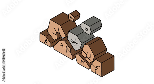 Wooden Blocks with Letters Forming Word.