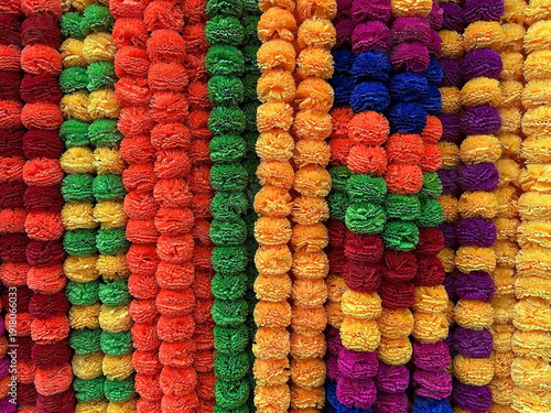 Decorations intended for Buddhist temples for sale along the Barkhor Ring Road at Lhasa City, Tibet, China