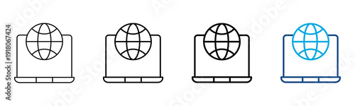 Website Icon Different Style Outline Collection Set Vector Illustration