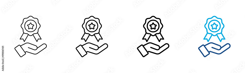 Obraz premium Quality Icon Different Style Outline Collection Set Vector Illustration