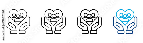 Loyalty Icon Different Style Outline Collection Set Vector Illustration