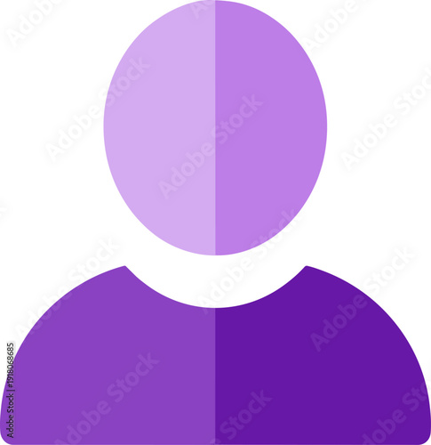 Generic User Profile Icon Vector Flat Design Simple Silhouette