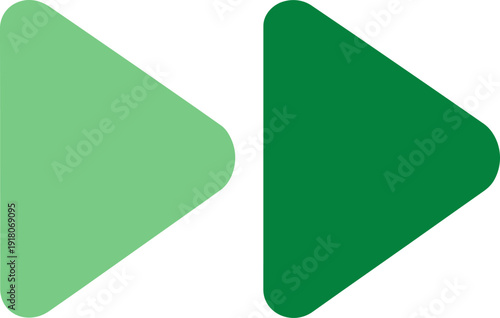 Green arrow icons for navigation and direction