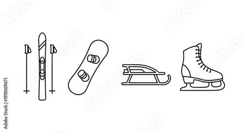 Vector illustration of an office stationery set isolated on a white background