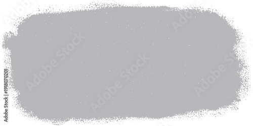 A textured gray paint stroke with rough edges on a white background.