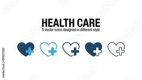 A graphic representing various aspects of health care services and support. Vector, illustration