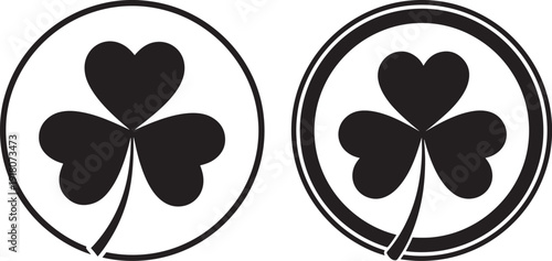 Shamrock silhouette symbol design for st patricks