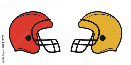 Helmet football. American football player helmet.