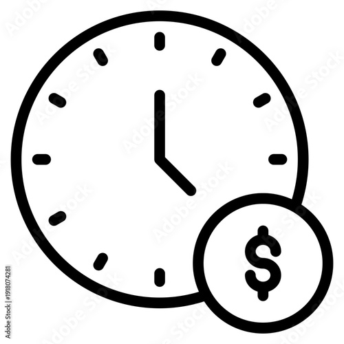 time is money icon

