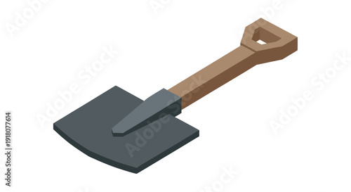 Digital illustration of trowel tool equipment.