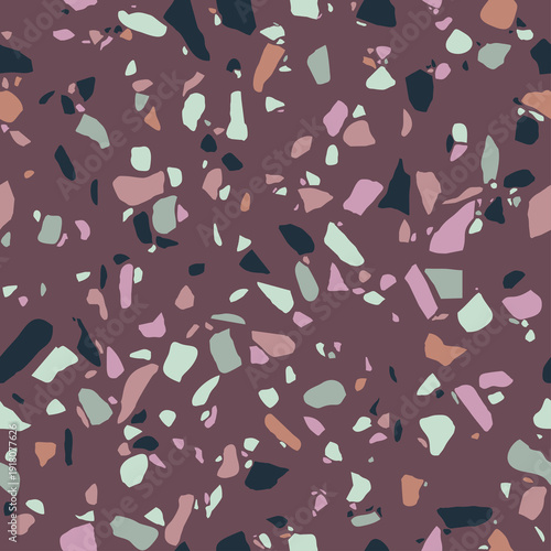 Terrazzo flooring, polished...