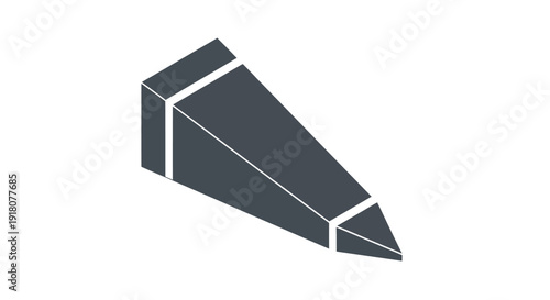 Gray Pencil with Sharp Pointed Tip.