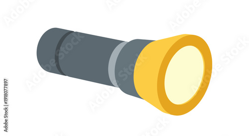 Flashlight with Yellow Light Emitting.