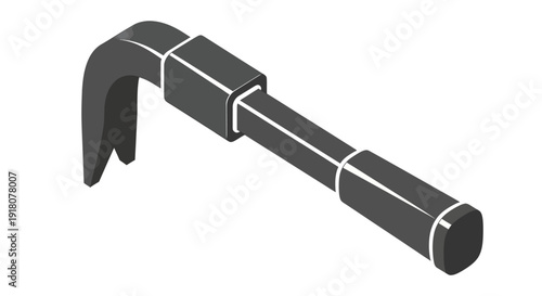 Black Metal Nail Puller Tool Closeup.