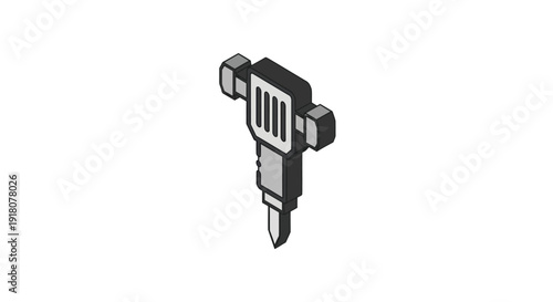 Electric Drill Bit Closeup Detailed View.