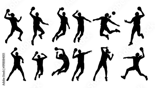 voleyball silhouettes
