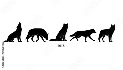 wolf silhouettes 2018

