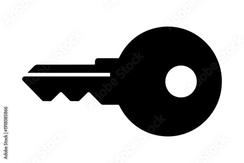 sleek black key silhouette symbolizes access, security, and opportunity