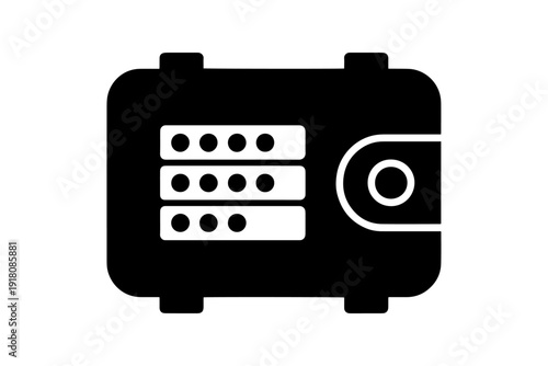 secure digital wallet with password protection icon showcasing secure financial transactions and data protection