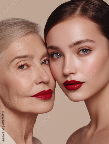 portrait of two mom and daughter