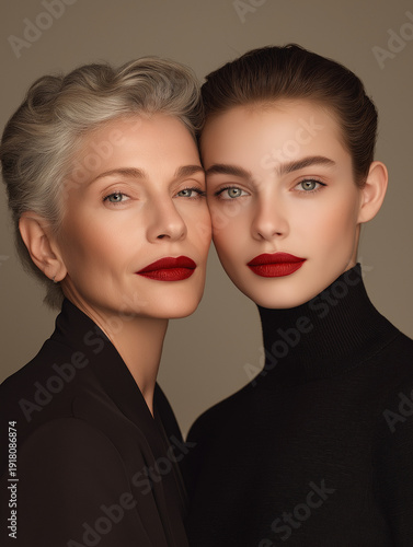 portrait of two mom and daughter