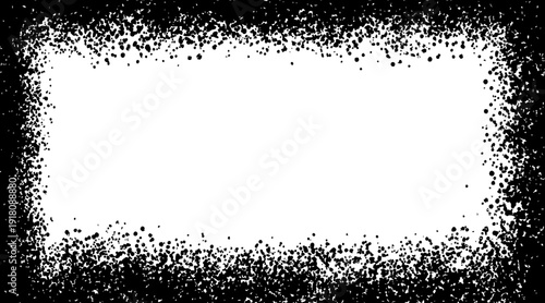 Grunge texture background with distressed vintage overlay. Aged scratched surface with black frame border and vignette edge. Dirty wall paper effect for retro design and weathered urban backgrounds.