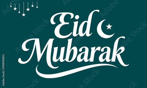 Eid Mubarak: A festive Eid Mubarak greeting, with elegant script, conveying wishes of blessings and joy, against a rich and inviting color palette. 