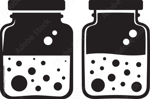 Jar glass preserved food jam bottle storage silhouette