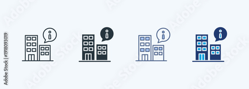 Company Information Multiple Style Icon Collection