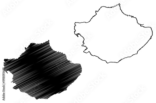 Kuroshima island (Japan, East Asia, Japanese archipelago, Osumi Islands) map vector illustration, scribble sketch Kuroshima (Kagoshima) map