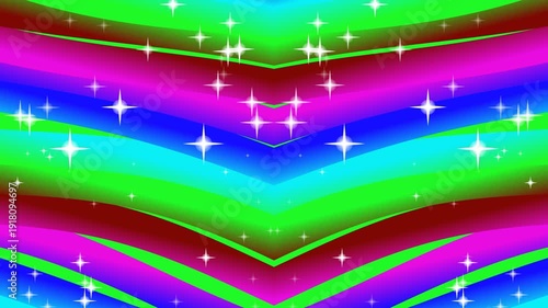 Vibrant Colorful Background with Sparkling Stars.