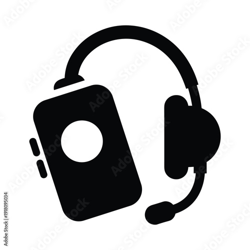 Modern headset and smartphone for communication and productivity