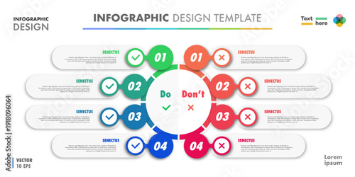 Do and dont infographic template for business strategy, baner, start up, logic analysis, presentation