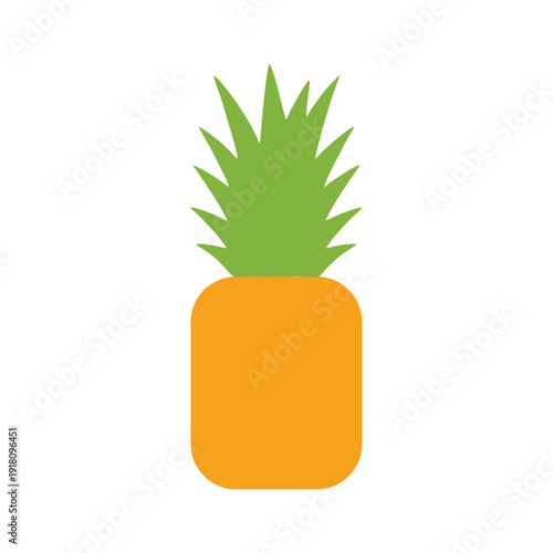 vector pineapple on white background