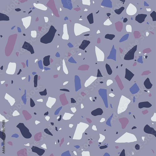 Terrazzo flooring, polished...