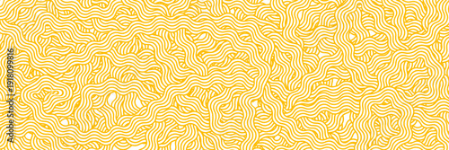 Spaghetti pattern on white. Vector illustration of noodle background. Template for banner or menu of Asian food.