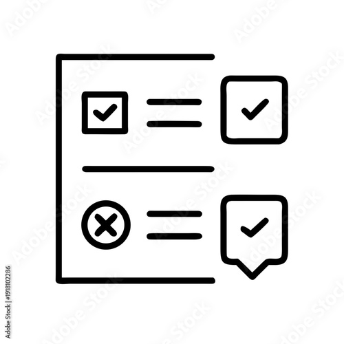 Checklist with confirmed and declined options