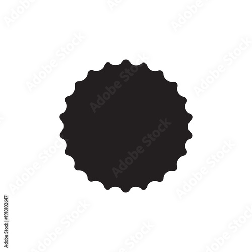Bottle cap silhouette vector flat icon illustration design. 
