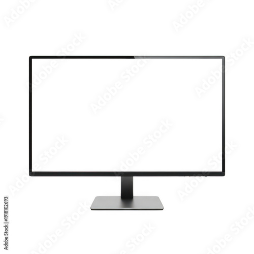 Modern flat screen monitor with a sleek black frame and a sturdy stand.