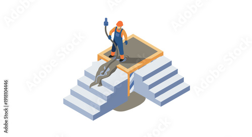 Man Standing on Platform with Tools.