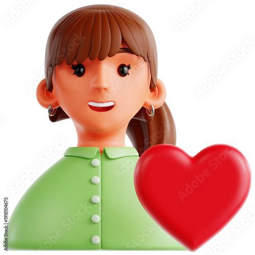 Fototapeta Mother with a Heart for Mother's Day