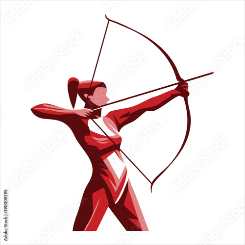 Archery sport is very interesting game Vector