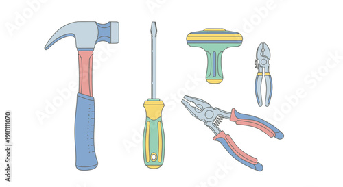Colorful Tools for DIY and Repair.