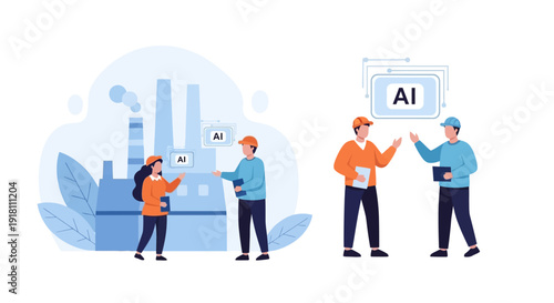 People Discussing Artificial Intelligence and Technology.