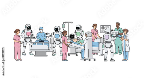 Medical Professionals in Hospital Intensive Care Unit.