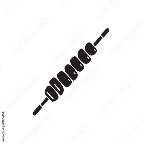 Grilled Shish Kebab Silhouette