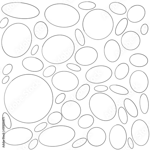 Abstract geometric vector pattern with symmetrical ornamental lines. Decorative monochrome design inspired by floral and mandala shapes. Perfect for coloring pages, backgrounds, textile prints, packag