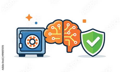 AI autonomous privacy by design systems helping digital organizations handle user data responsibly at scale, a secure data vault paired with a small