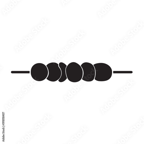 Black and White Yakitori Skewer Graphic