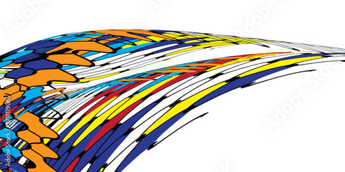 Net flying waving. Texture wave textile. Fabric square cells of sea wind. Vector illustration rolling hills. Flag windy stream flow. Network structure surface checkered background sport lines border.